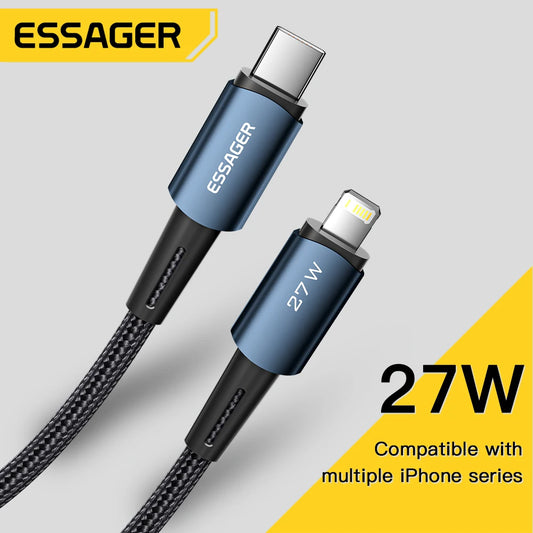 Essager USB C Cable For IPhone 14 13 12 11 pro Max XS 20W Fast Charging Cable Type C To Lighting Date Wire For iPad Macbook